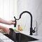Kibi Circular Single Handle Pull Down Kitchen Faucet KKF2013MB - alternate 4